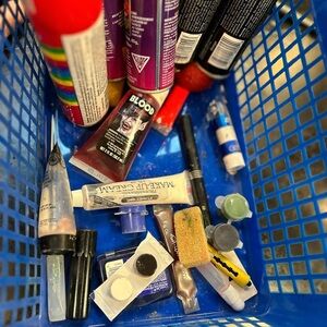 Lot of Halloween Hair Color, Eyelashes, Make up/ Face Paint